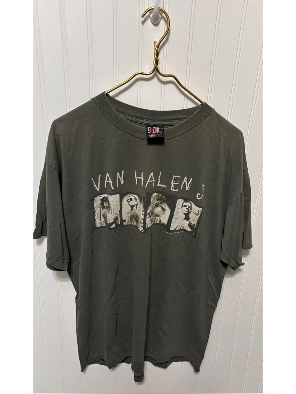 VAN HALEN 1998 Vintage World Tour Giant Tag Distressed USA Tee T Shirt Size XL